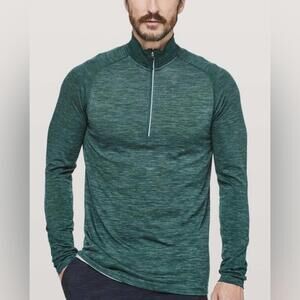 NWT Lululemon Men's Metal Vent Tech Half Zip Pullover Green Jasper Sz Lg
